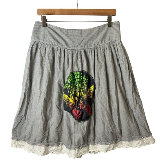 Merona Bohemian Midi Skirt Women’s Size 6 Striped Patchwork Hippie Festival - Picture 1 of 11